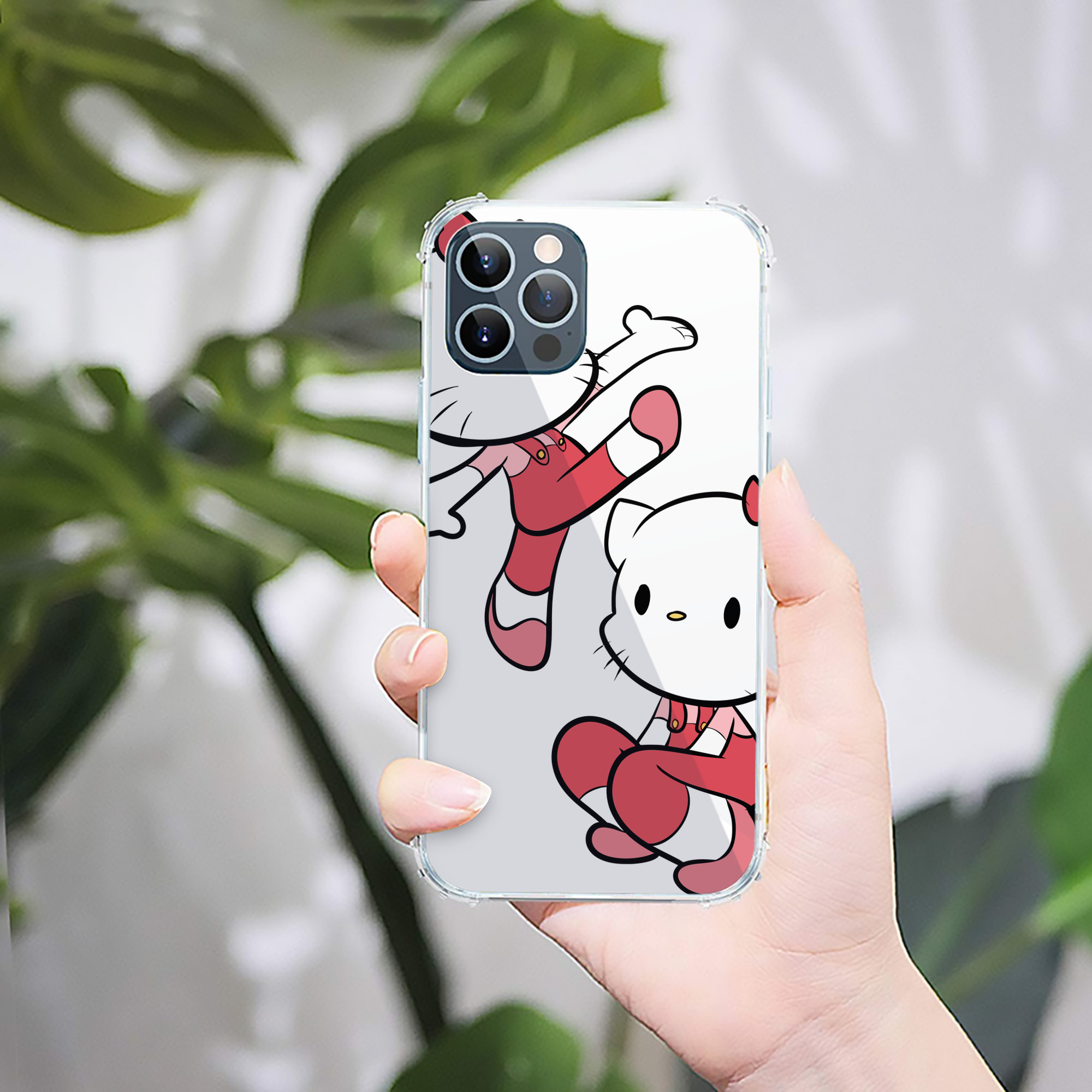 （画像用） Hello Kitty ハローキティ 【iPhone 12シリーズ対応】透明スマホケース（クリアソフトケース）